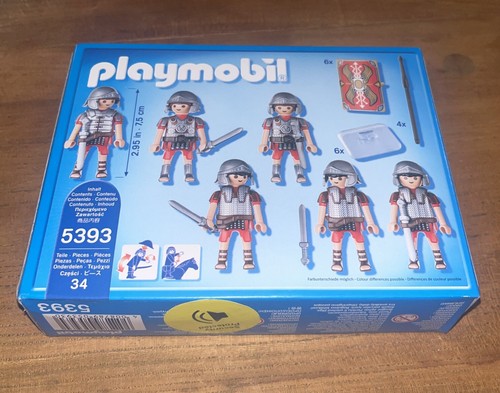 Playmobil 5393 History Roman Troop 6 Figures - New and Sealed! - Picture 2 of 3