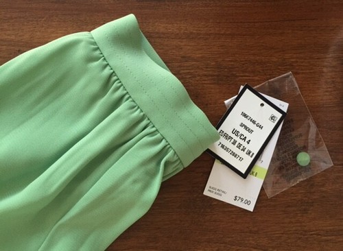 NWT Womens NINE WEST COLD SHOULDER DRESS Sprout Green SHIFT DRESS Size 4 - Picture 3 of 12