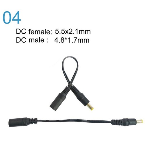 DC female 5.5x2.1mm to Male jack Plug cable 5.5*2.5 3.5x 1.35 4.0x1.7 4.8 mm - Picture 8 of 9