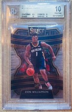 2019-20 Panini Select Basketball #1 Zion Williamson RC Concourse Level BGS 10