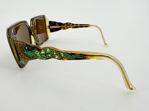 Vintage Judith Leiber JL 1417 Sunglasses FRAME 02 Tortoise 56-15-135 Jewels J769 - Picture 3 of 8