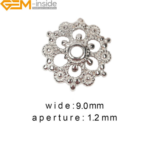 10 pz Distanziatore perline fiore argento sterling S925 perline reperti gioielli artigianali - Foto 54 di 62