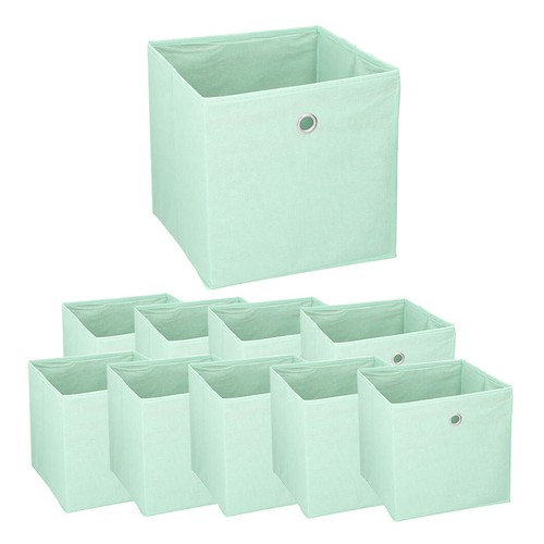 10er Set Aufbewahrungsbox 30x30 cm Aufbewahrungs Einschub Korb Box Stoff Faltbox - Bild 1 von 5