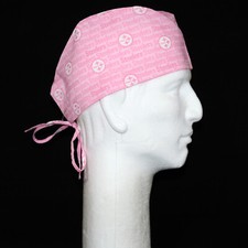 NFL Pittsburgh Steelers Logo on Pink Theme Scrub Hat