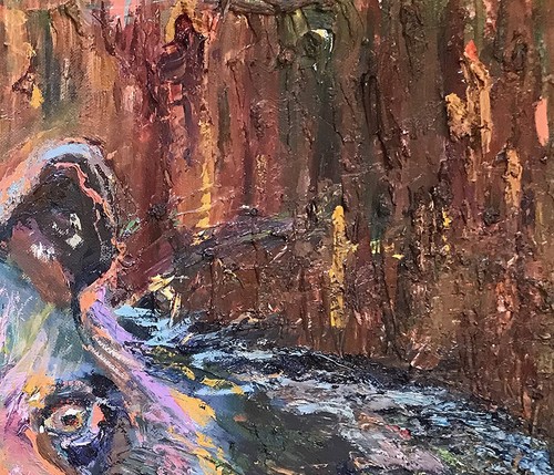 Black Bear & Cub, 20x20, Original Oil Painting, Signed Art, Baby, Gallery Art - Photo 4 sur 12