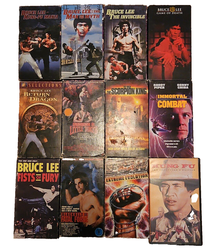 Martial Arts VHS Lot of 13 80s 90s Movies Bruce Lee Karate Ninja Fighting Games - Picture 8 of 13