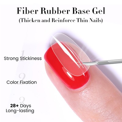 UR SUGAR 7ML Fiber Rubber Base Gel Functional Gel LED/UV Soak off Gel Manicure