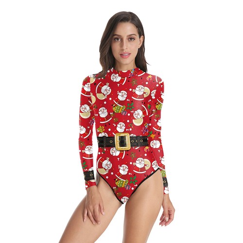 Cosplay Christmas Women Girls One Piece Swimsuit Halloween Sexy Swimwear Bikini - Picture 8 of 23