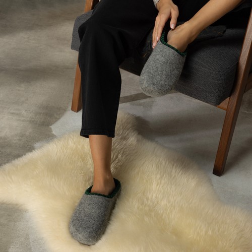 Filzclogs Hausschuhe Herren Damen Filzhausschuhe Fußbett Filzpantoffel 37-47 Neu - Bild 23 von 49