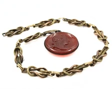 Antique Victorian Carved Carnelian Intaglio 12K Gold Filled Watch Fob