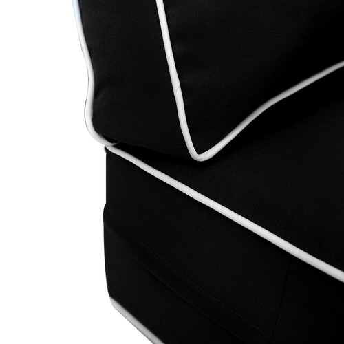 Contrast Trim Deep Seat Cushion Set 24x26x6 Patio Furniture Seat Cushion AD109 - Picture 3 of 13