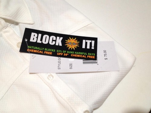 WOMEN'S WHITE FORM-FIT NATURAL BLOCK IT! SHIRT by GUIDE'S CHOICE X-LARGE NEW - Picture 3 of 3