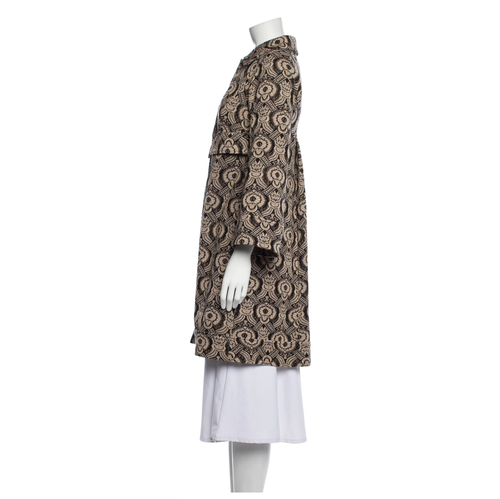 DVF Randi Wool Evening Jacket Coat Womens 6 Black Tan Diane von Furstenberg - Foto 2 di 13