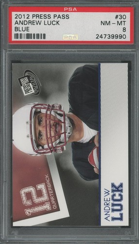 Press Pass #30 Andrew Lucky Blue 2012 PSA 8 - Imagen 1 de 2