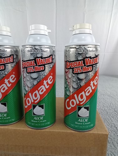 3x  Vintage Colgate Aloe Shave Cream 14.75 Shaving - Picture 3 of 10