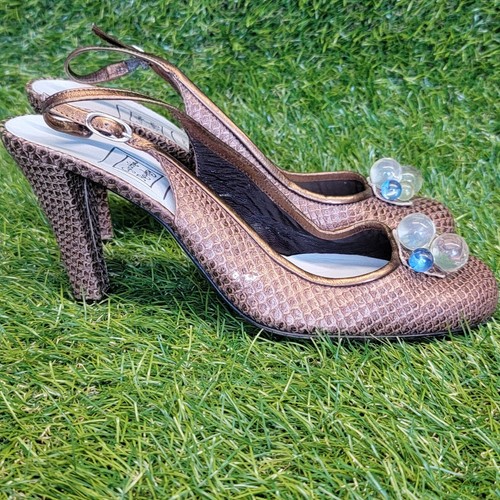 Cynthia Rowley slingback pumps made in Italy size 8B - Picture 5 of 22