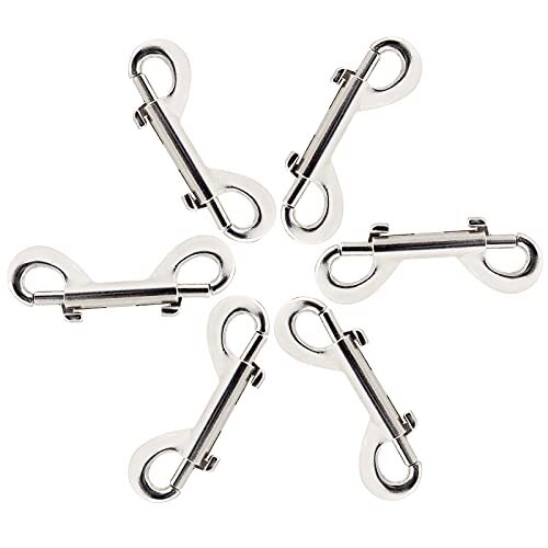 6 Pcs 2,7 Pouces Double Extrémité Boulon Snaps Crochet Chaîne Clips pour Dog Laisse Keychain - Photo 2/8