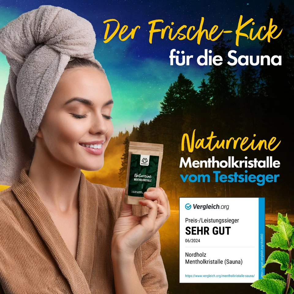 ❄️ Mentholkristalle für Sauna - Menthol Kristalle - Sauna Zubehör - Saunaaufguss - Bild 2 von 4