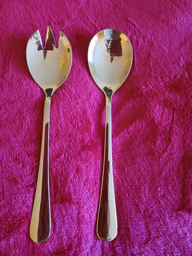 Salatbesteck vergoldet von Berglander, neu, unbenutzt und sehr chic.  - Bild 1 von 2