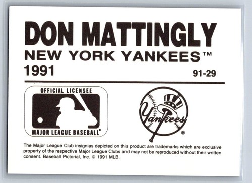 1991 Playball USA - Don Mattingly - #91-29 - Bild 2 von 2