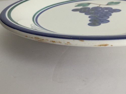 Vtg Ceramica San Marciano Grapes Decor Plate 9 3/4” D Hand Painted made in Italy - Picture 4 of 7