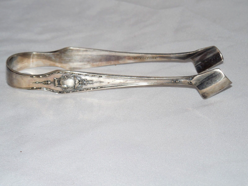VINTGE REED & BARTON SILVER PLATE ICE SUGAR TONGS