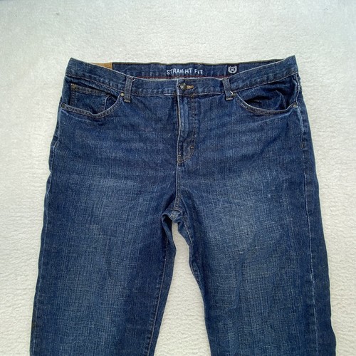 Chaps Jeans Mens Size 42/29 Straight Fit Medium Wash 5 Pocket Blue Denim - Picture 2 of 10