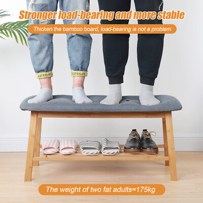 artiss bamboo shoe rack bench