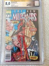 New Mutants 98 (1991) CGC 8.0 Genuine Modern Key! 1ST DEADPOOL- SIGNED!
