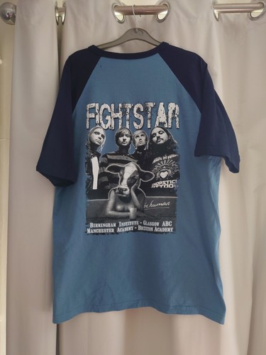 Fightstar T-shirt Be Human Blue And Black UK Size Medium - Picture 2 of 11