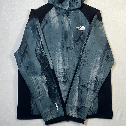 North Face Tekware Full-Zip Hoodie- Goblin blue/ Granitic rock print- NWT-Large - Picture 10 of 10