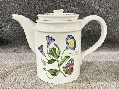 VINTAGE KAFFEEKANNE DER BOTANISCHE GARTEN PORTMEIRION BLUMEN UND SCHMETTERLINGE