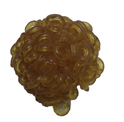 Vintage Extruded Spaghetti Noodle Celluloid Light Brown Color 1" Size - Picture 2 of 7