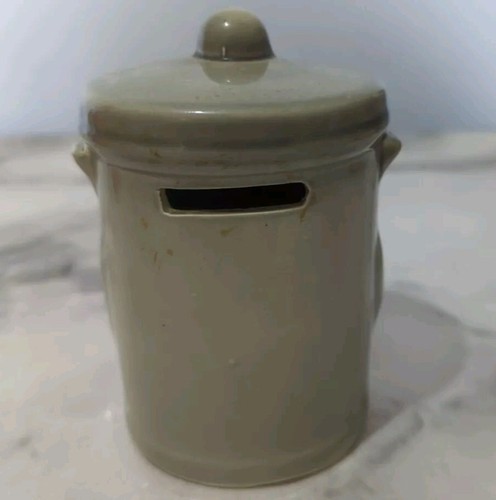 Mülleimer Spardose 80er Keramik Ted Rogers 3 2 1 Sparschwein Vintage Retro - Bild 3 von 8