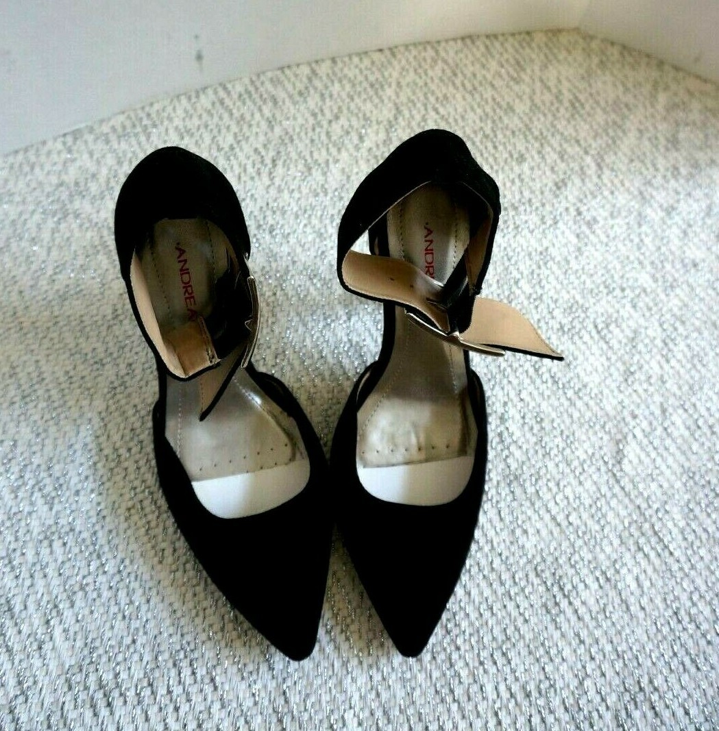 Escarpins Noirs à Hauts Talons Femme ANDREA - Taille 8.5 US - Avec Bride - Occasion