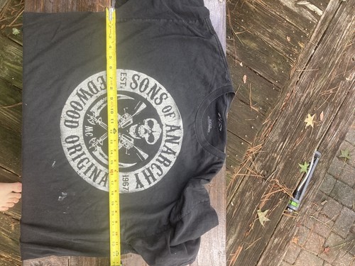2DE COLECCIÓN Sons Of Anarchy Hombres Camisa XXL Negra Parca Motociclista Programa de TV Camiseta Y2K - Imagen 17 de 17