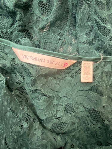 Vintage Victoria’s Secret 90s Y2K Green Lace Bodycon Slip Dress Negligee M - Picture 9 of 12