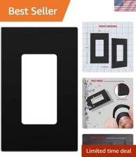 Screwless Child Safe Decorator Wall Plate Black - 1-Gang Polycarbonate Cover