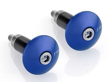Rizoma Motorcycle Flat Cap Bar End Weights Blue Alloy Honda CB650F 2014-2018