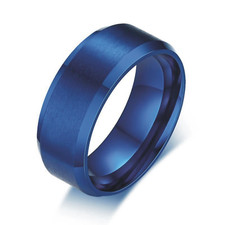 8mm Unisex Couple Stainless Steel Anti-allergy Wedding Engagement Rings 