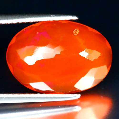 3.85 ct Fabulous Oval Cut (16 x 11 mm) Heated Orange Fire Opal Loose Gemstone - Picture 2 of 2