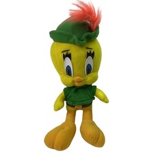 Vintage Looney Tunes Tweety Bird Robin Hood Plush Stuffed Animal 10" Collectible