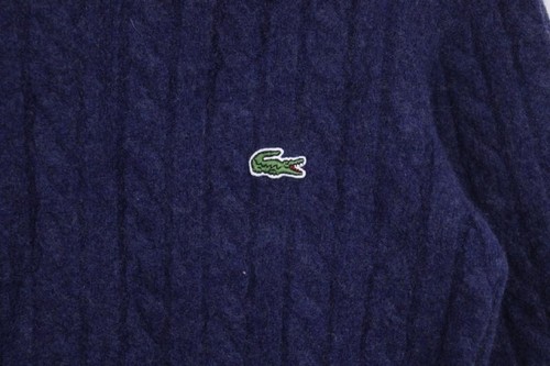 Lacoste Blue Knitted Crew Neck Long Sleeves Pullover Sweater S - Picture 6 of 15