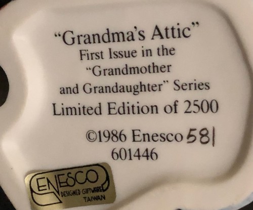 Enesco 1986 "Attico della nonna" 1° emissione Nonna 601446 ricordi preziosi - Foto 3 di 3