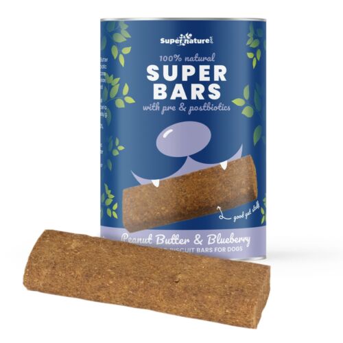 Supernature Super Bars Superfood Biscuit Bars for Dogs 1.6kg, Peanut & Blueberry - Picture 2 of 4