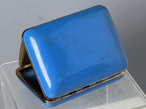 RELOJ DESPERTADOR DE VIAJE PLEGABLE VINTAGE RARO AZUL ELGIN JAPÓN DÍA FECHA MES CUERDA - Imagen 3 de 7