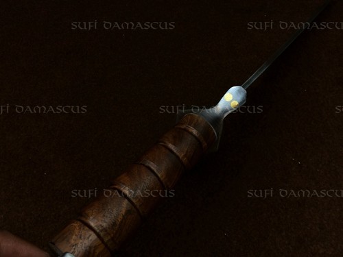SUFI's Custom Handmade Carbon Steel D Guard Bowie, Cobra Bowie, Large - Picture 6 of 6