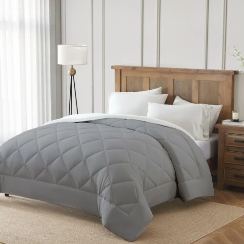Arlee Sutton Place Cooling Comforter Revers, King 1880002 White or Gray 106"x90" - Picture 12 of 13