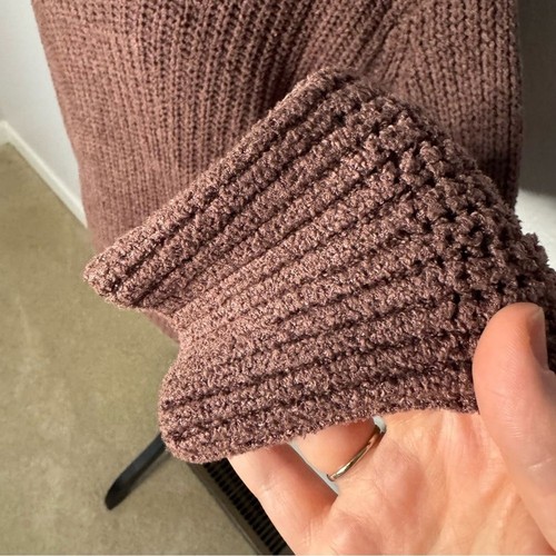Wilfred Aritzia Essential Chenille Knit Sweater Brown sz S Long Sleeve Crew Neck - Picture 4 of 13