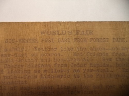 St. Louis World's Fair 1904 Wood postcard to Joliet Illinois Sept. 14 1904 - Picture 12 of 15